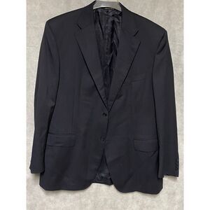 Canali Blazer Men‎ 44R Navy Blue Micro Striped Italy Wool 2 B Coat Jacket Luxury